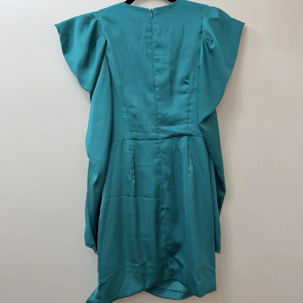 Do + Be Women's Turquoise Blue Long Sleeve Cocktail Dress Semi Formal NWT S - Picture 7 of 12